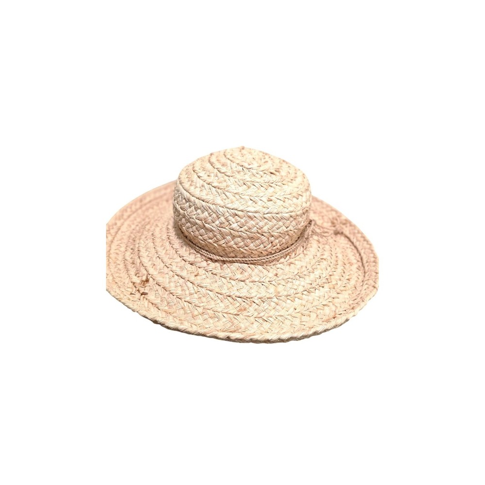 Helen Kaminski Straw Sun Hat Wide Brim & Crown Detail For Women Natural Beige Co